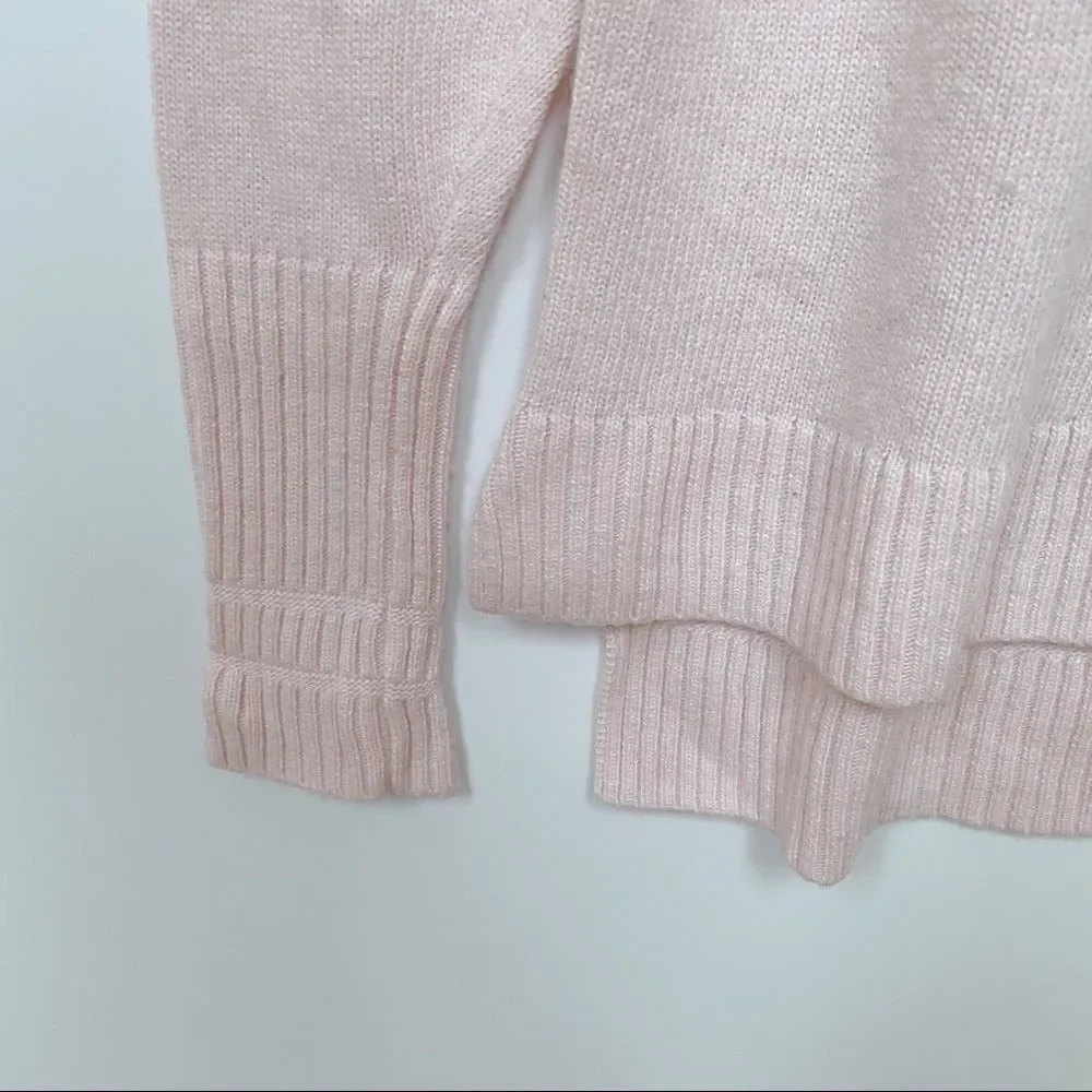 J. Crew Wool Blend Turtleneck Sweater Light Pastel Pink S